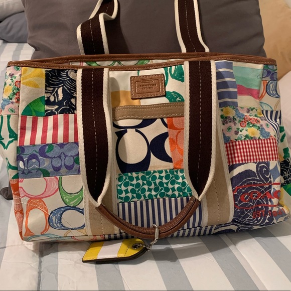 Coach Handbags - Coach vintage patchwork tote